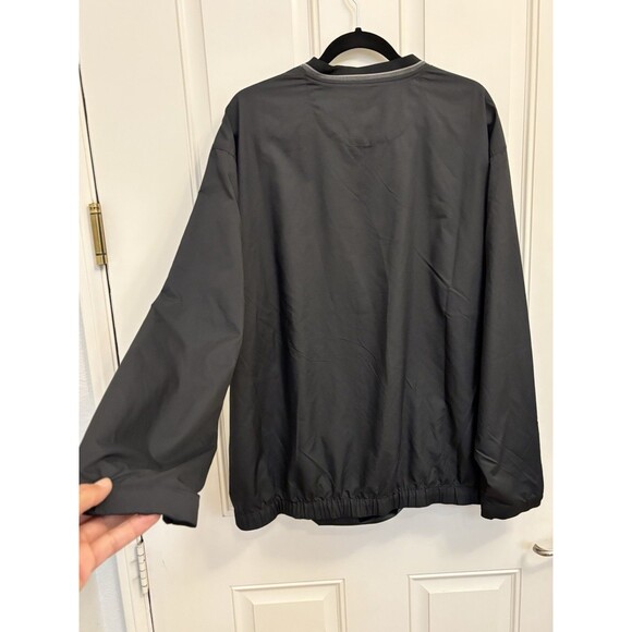 Nike Golf Men's Windbreaker Jacket Long Sleeve Black V-Neck CLIMA-FIT size XL - Picture 6 of 14